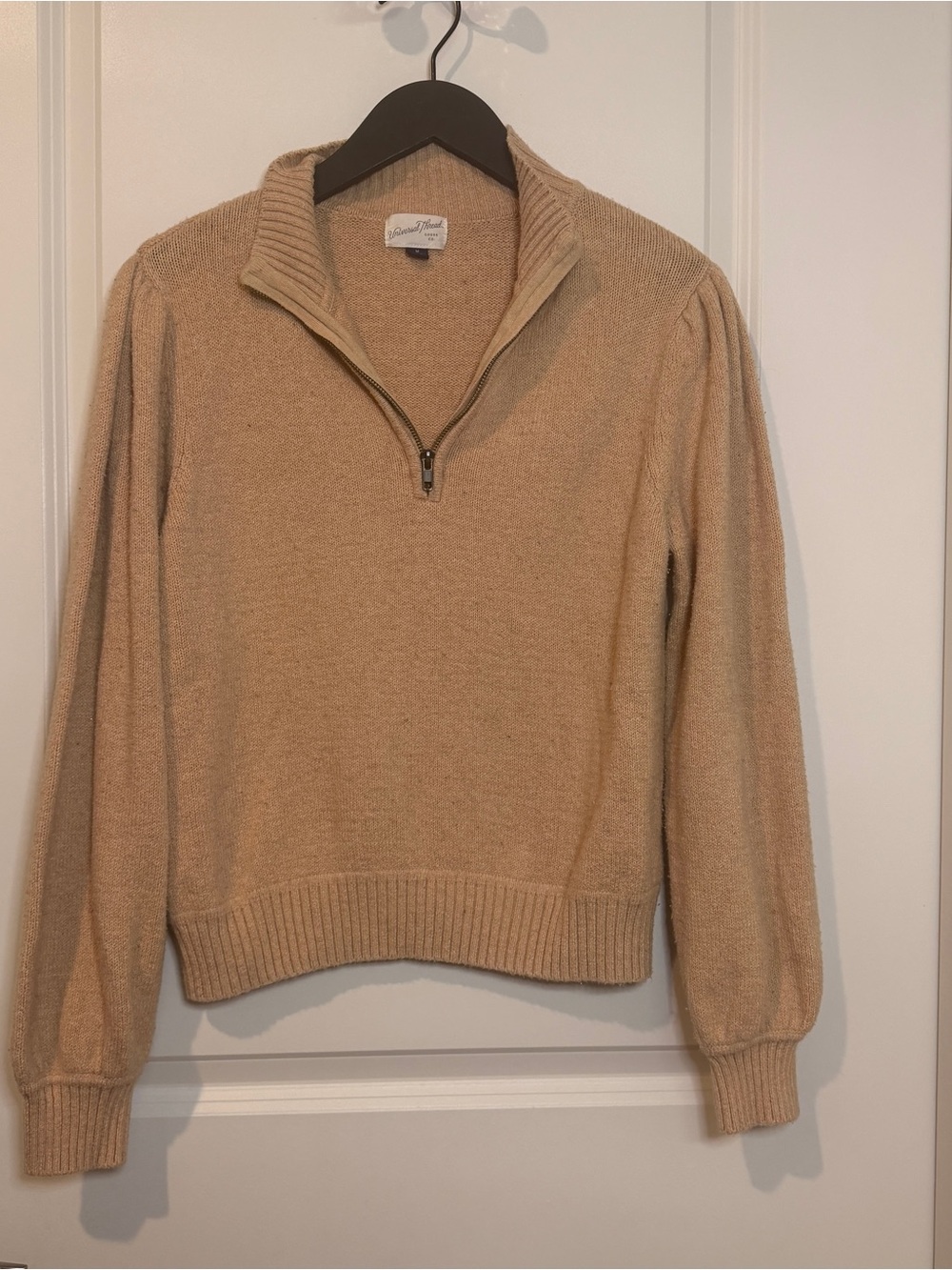 Universal Thread Beige Half-Zip Turtleneck Sweater